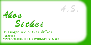 akos sitkei business card